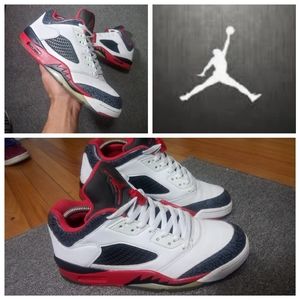 Custom Jordan 5 Low Fire Red 